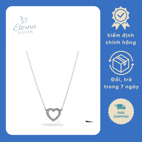 Dây Chuyền Bạc Nữ “Trái Tim Vĩnh Cửu” – Eterna Silver