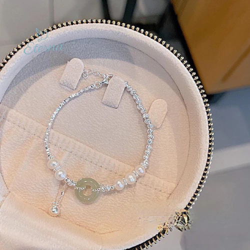 LẮC TAY BI TRÂN NUÔI BẠC S925 ĐÁ NGỌC BÍCH HETIAN – ETERNA SILVER - Hình ảnh 3