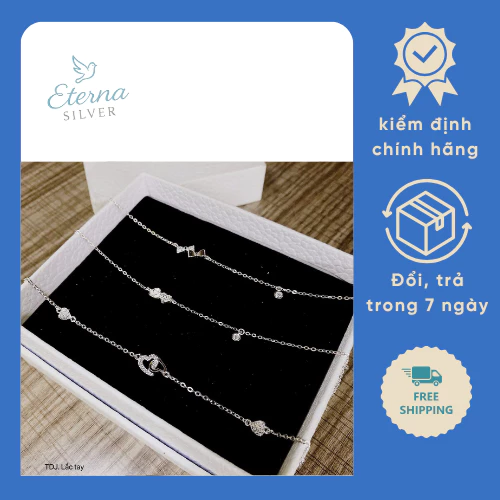 Lắc tay bạc Eternasilver dành cho nữ đơn giản nhẹ nhàng