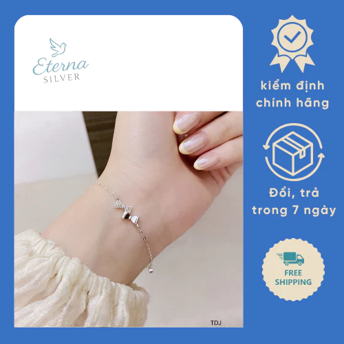 Lắc tay bạc Eternasilver dành cho nữ đơn giản nhẹ nhàng - Hình ảnh 2