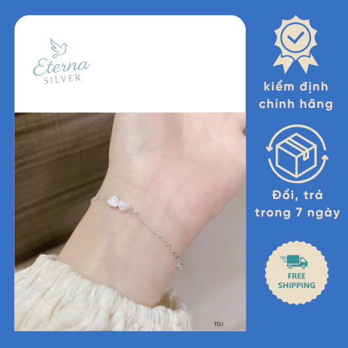 Lắc tay bạc Eternasilver dành cho nữ đơn giản nhẹ nhàng - Hình ảnh 3