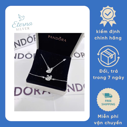 Lắc Tay Bạc 925 Eterna Silver Thiên Nga Đính Đá – Sang Trọng & Tinh Tế